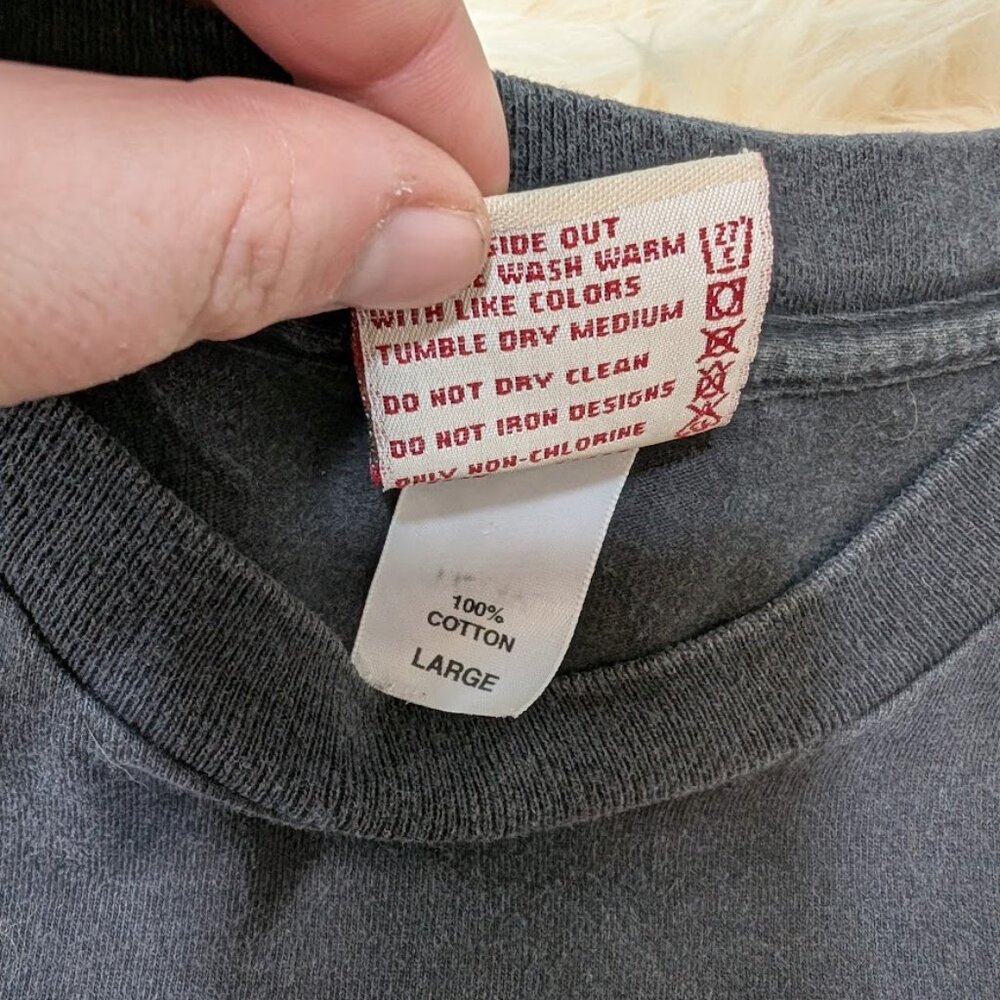 Vtg Western Cowboy Boots And Hat Wrap Around Print T Single Stitch T Shirt Sz - Picture 5 of 9